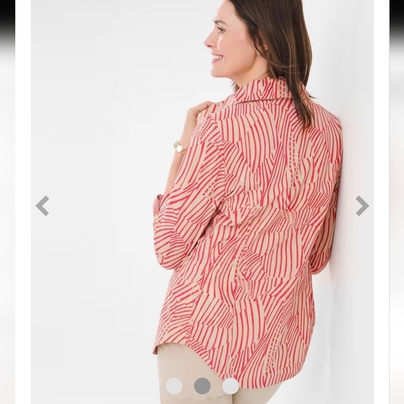 Zenergy Neema Painterly Waves Jacket by‎ Chicos womens size 3 lightweight - Picture 2 of 10